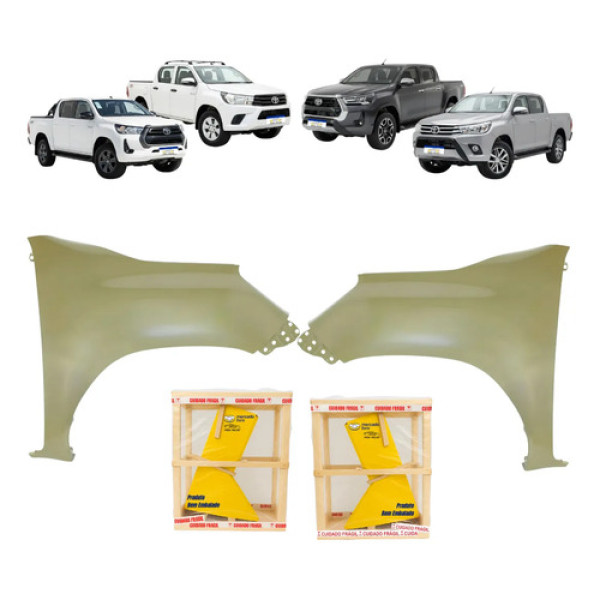 Par Paralama Hilux Toyota 2016 2018 2020 A 2026 S/furo Novo
