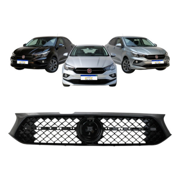 Grade Radiador Fiat Cronos 2017 A 2020 Black Piano Novo 