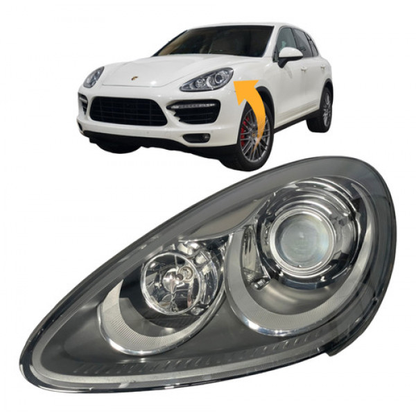 Farol Porsche Cayenne 2011 2012 2013 2014 Original Esquerdo