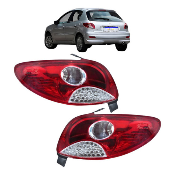 Lanterna Peugeot 207 Hatch 2008 2009 A 2015 Grade Cromada