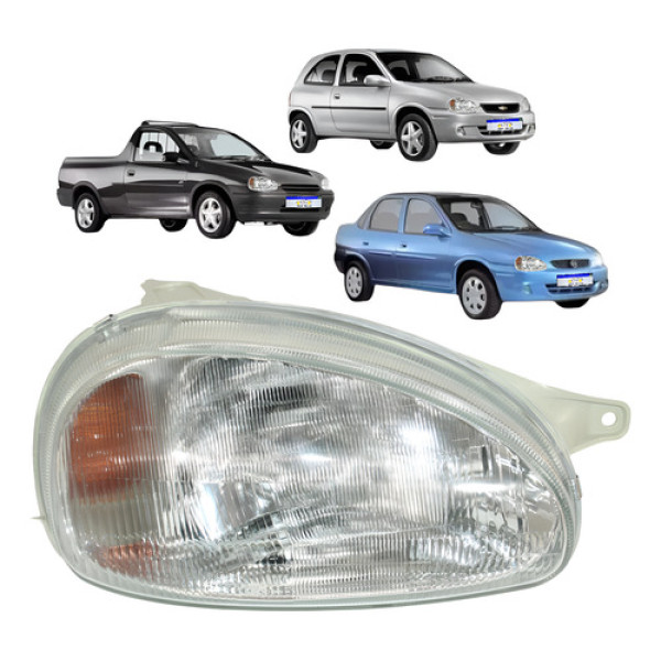 Farol Corsa Hatch Sedan Classic Wagon Pickup 1994 A 1999 Ld