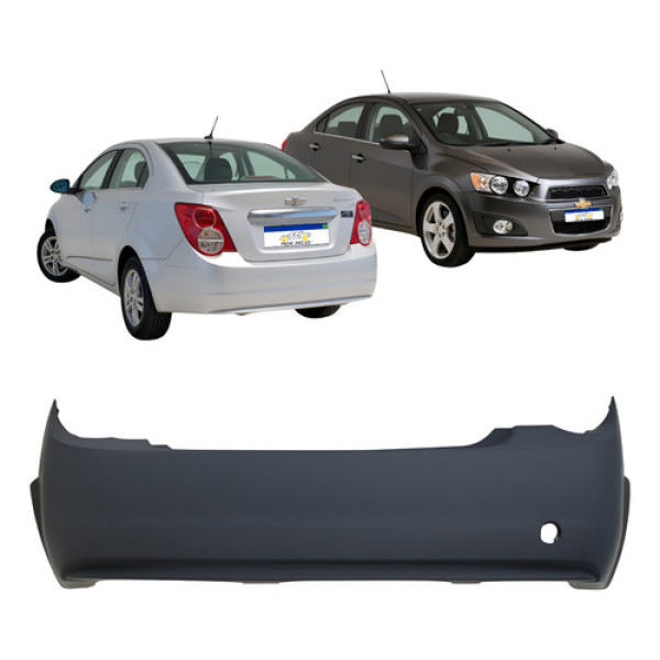 Parachoque Traseiro Sonic Sedan 2012 A 2014 Sem Furo Sensor