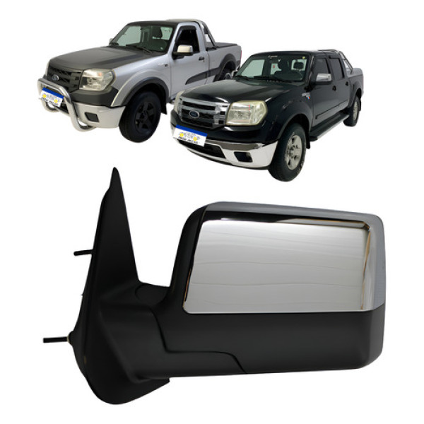 Retrovisor Esquerdo Manual Ford Ranger 2009 A 2012 Xls Xlt Esquerdo/motorista