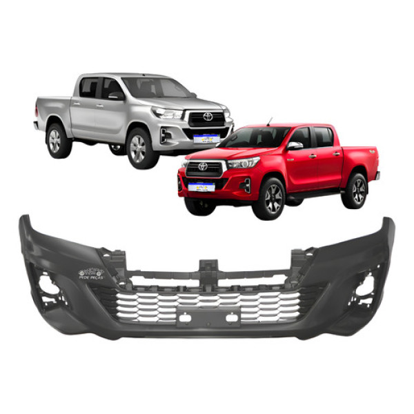 Parachoque Dianteiro Toyota Hilux Com Grade 2018 2019 2020 Preto