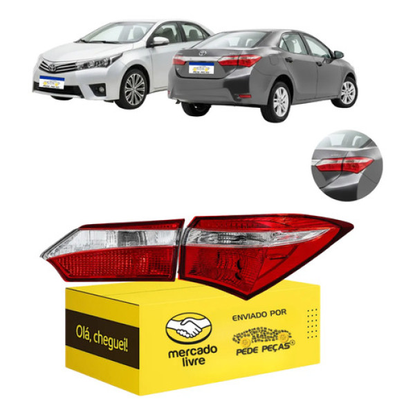 Par Lanterna Canto Tampa Toyota Corolla 2015 A 2017 S/led Ld Direito/passageiro