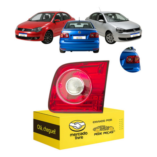 Lanterna Tampa Polo Sedan 2007 08 10 2011 2012 2013 2014 L.d Direito/passageiro Vermelho
