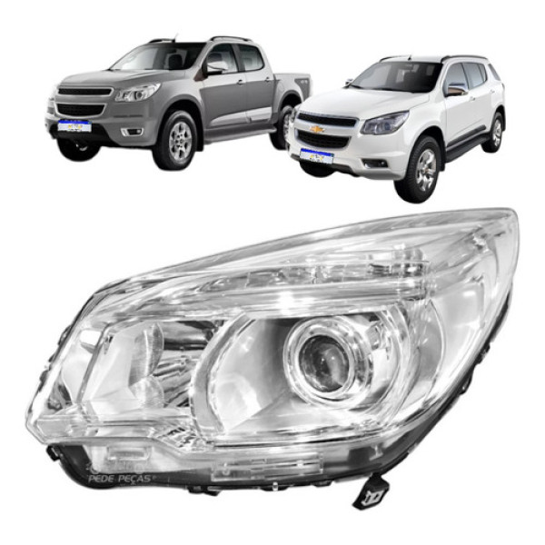 Farol Chevrolet S10 Trailblazer 2012 A 2016 Com Projetor Le