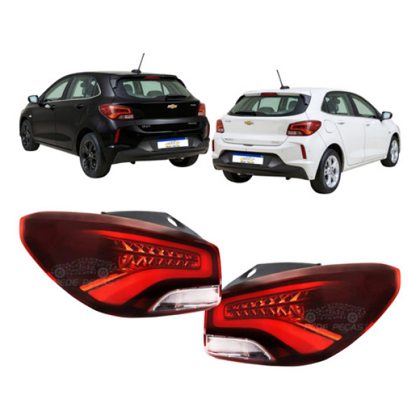 Par Lanterna C/ Led Chevrolet Onix Hatch 2020 2021 A 2025