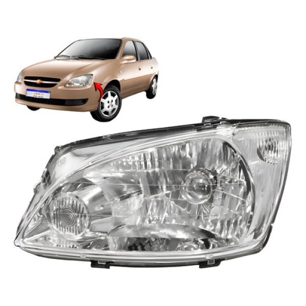 Farol Chevrolet Classic 2011 2012 2013 2014 2015 2016 L.e Esquerdo Farol Chevrolet Classic 2011 2012 2013 2014 2015 2016 L.e Esquerdo