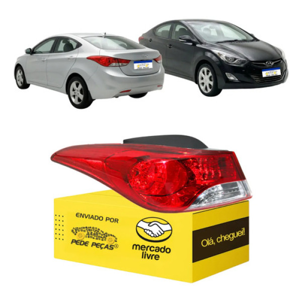 Sinaleira Traseira Esquerda Elantra 2012 2013 2014 2015 Esquerdo/motorista