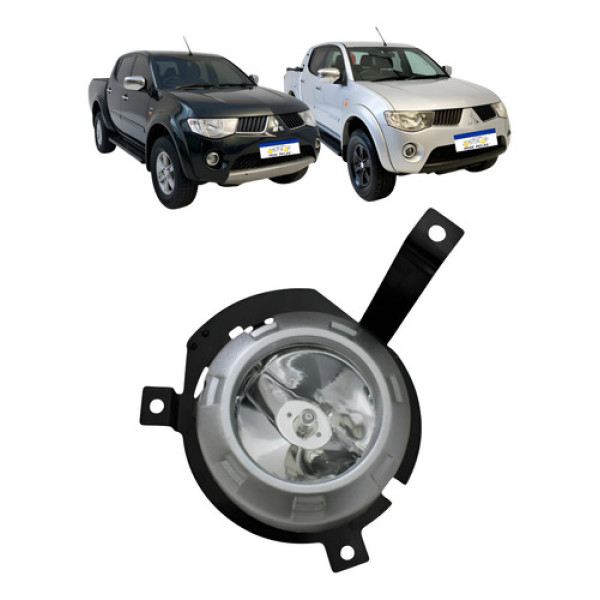Farol Milha Mitsubishi Triton L200 2009 A 2011 Com Moldura 