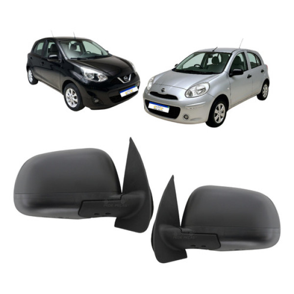 Retrovisor Nissan March 2012 A 2020 Manual S/controle Par