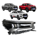 Farol Toyota Hilux 2021 2022 23 24 Full Led Moldura Cinza Ld - Direito