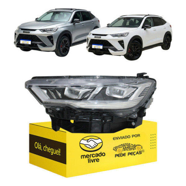 Farol Gwm Haval H6 Gt 2024 2025 2026 Full Led L.e Esquerdo/motorista