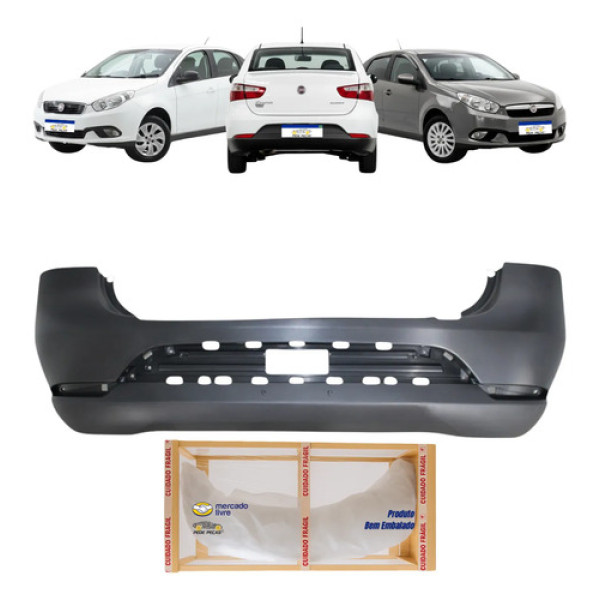 Parachoque Traseiro Grand Siena 2012 13 14 15 16 A 2021 Novo