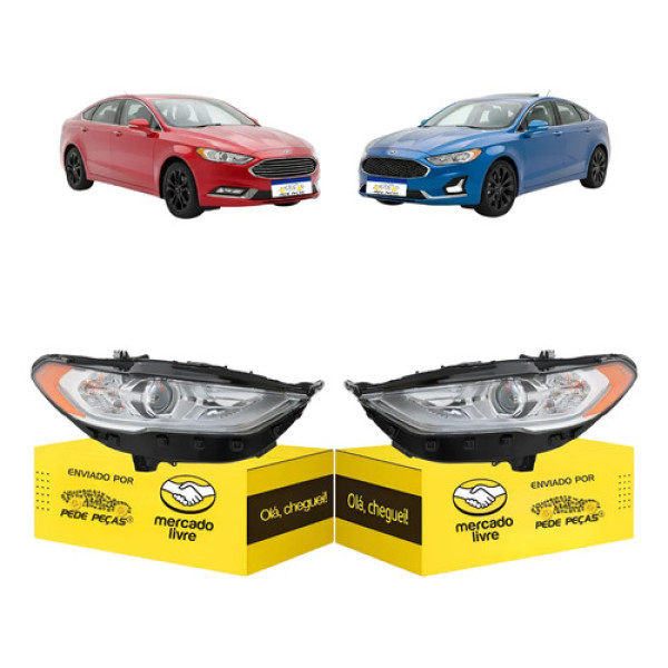 Par Farol Fusion Sel 2017 18 2019 Elétrico C/led C/projetor Ambos Lados
