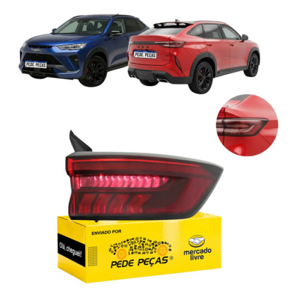 Sinaleira Traseira Haval H6 Gt 2023 2024 2025 Full Led Ld Direito/passageiro Vermelho
