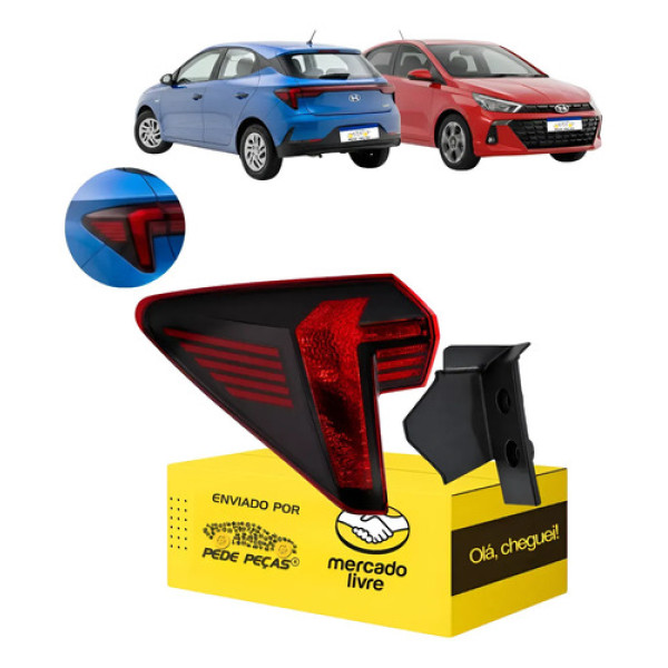 Lanterna Sinaleira Canto Hb20 Hatch 2023 24 25 2026 S/led Le Esquerdo/motorista Vermelho