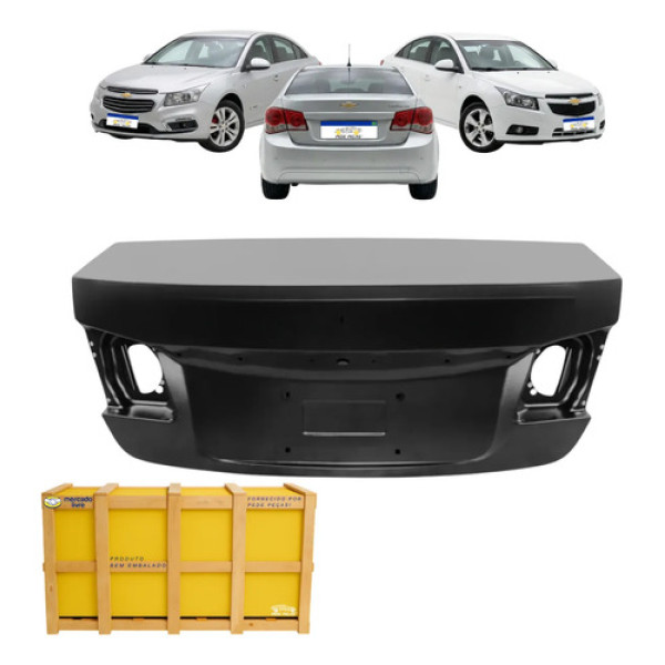 Tampa Traseira Chevrolet Cruze 2012 2013 2014 2015 2016 Preto Liso Para Pintura