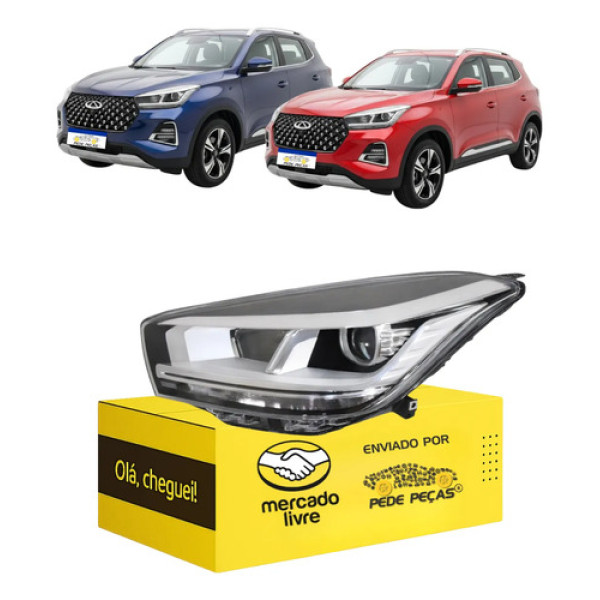 Farol Sinaleira Tiggo 5x Pro 2023 24 25 2026 S/led Le Novo Esquerdo/motorista