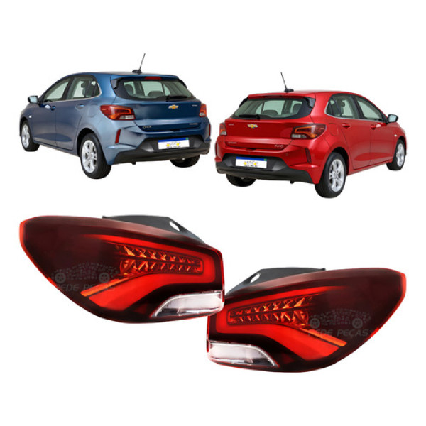 Par Lanterna Gm Onix Hatch 2020 2021 2022 2023 A 2025 C/ Led