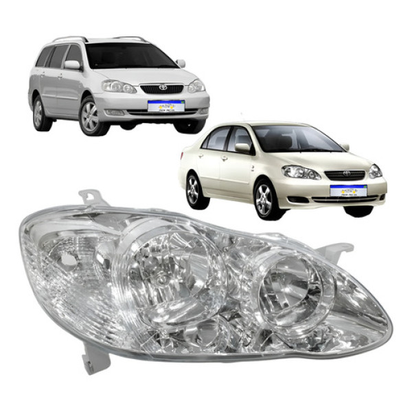 Farol Corolla Fielder 2003 2004 2005 2006 2007 2008 Direito Direito/passageiro Farol Corolla Fielder 2003 2004 2005 2006 2007 2008 Direito Direito/passageiro