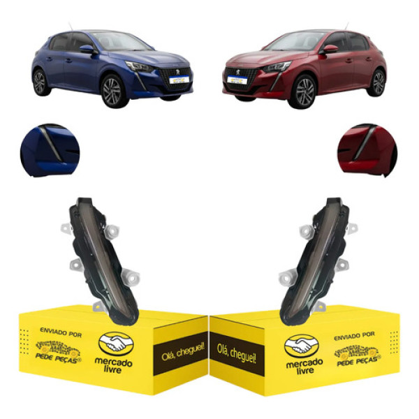Farol Cibie Drl Peugeot 208 2021 2022 2023 2024 Novo Par Ambos Lados