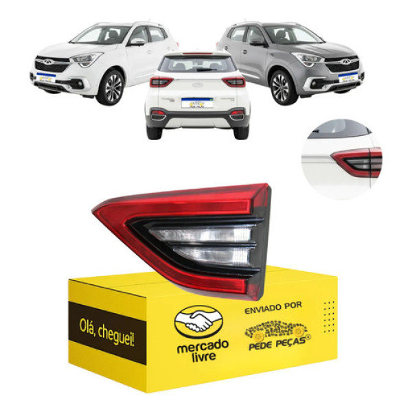 Lanterna Sinaleira Tampa Tiggo 5x Txs 2019 2020 C/led L.d Direito/passageiro Vermelho