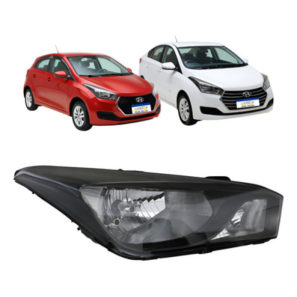 Farol Hb20 Mascara Negra 2013 2014 2015 2016 2017 2018 19 Ld - Direito