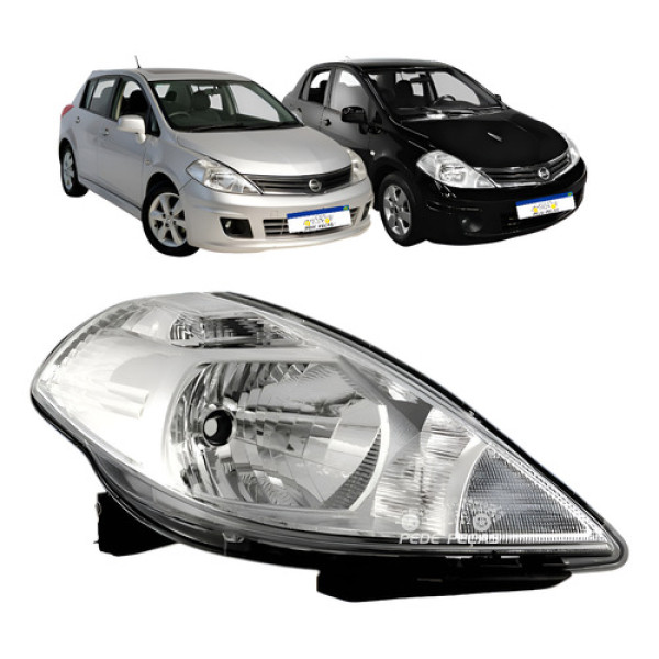 Farol Direito Nissan Tiida 2008 2009 2010 2011 A 2013 S Sl Direito/passageiro Farol Direito Nissan Tiida 2008 2009 2010 2011 A 2013 S Sl Direito/passageiro