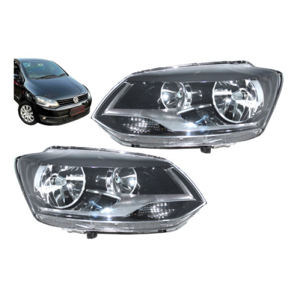 Par Farol Vw Fox Spacefox Crossfox2011 2012 2013 2014 Esquerdo