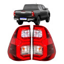 Par Lanterna Sinaleira Toyota Hilux 2021 2022 2023 2024 2025 Ambos Lados Vermelho