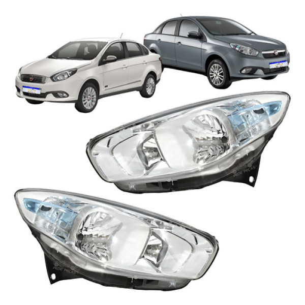 Farol Fiat Grand Siena 2012 2013 2014 A 2021 Cromado Novo Farol Fiat Grand Siena 2012 2013 2014 A 2021 Cromado Novo
