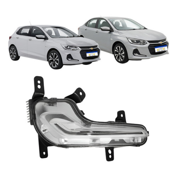 Farol Milha Direito Onix 2020 A 2025 Led Drl Premier Rs Cristal