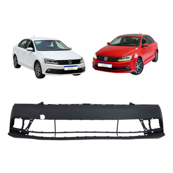 Parachoque Dianteiro Vw Jetta 2015 A 2018 Sem Furo Sensor Preto