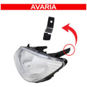Farol Esquerdo Honda Civic 2004 2005 2006 Cromado C/avaria Esquerdo/motorista