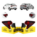 Par Lanterna Traseira Canto Hb20 Hatch 2023 A 2026 S/led Ambos Lados Vermelho