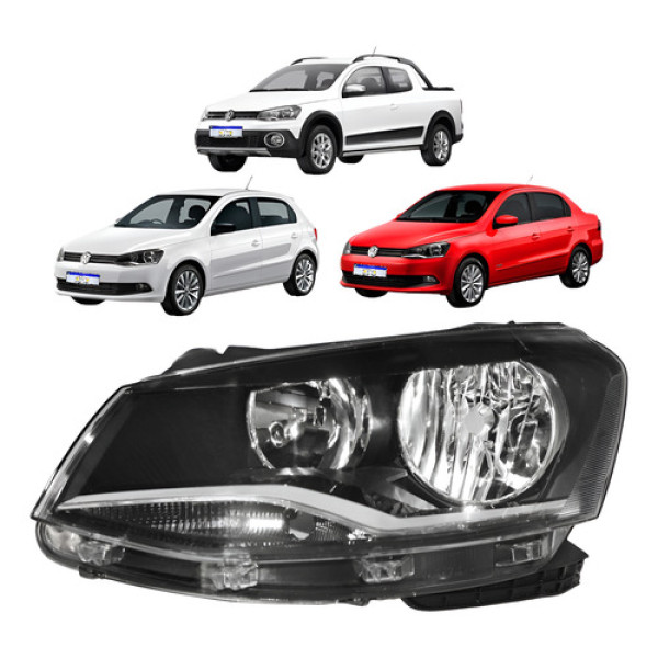 Farol Vw Gol Saveiro Voyage G6 2013 2014 2015 2016 L.e Novo - Esquerdo