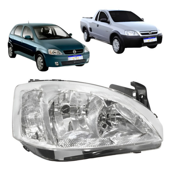Farol Chevrolet Corsa Montana 2008 2009 2010 2011 2012 Ld Direito Farol Chevrolet Corsa Montana 2008 2009 2010 2011 2012 Ld Direito