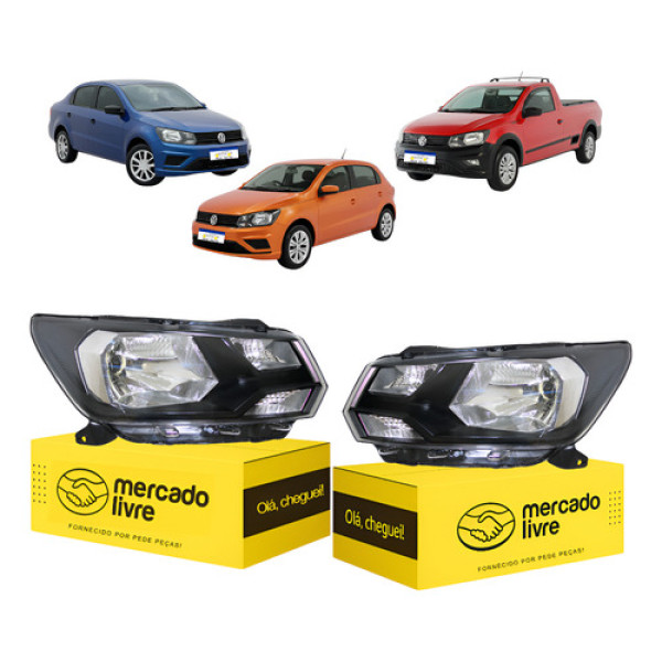 Par Farol Saveiro G7 Gol Voyage G8 2017 2018 2019 20 A 2023 - Ambos Lados