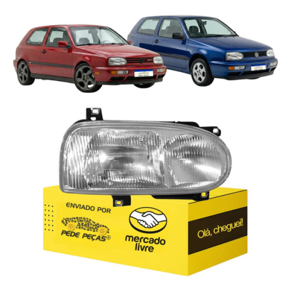 Farol Sinaleira Golf 1995 1996 1997 1998 Foco Duplo L.d Direito/passageiro