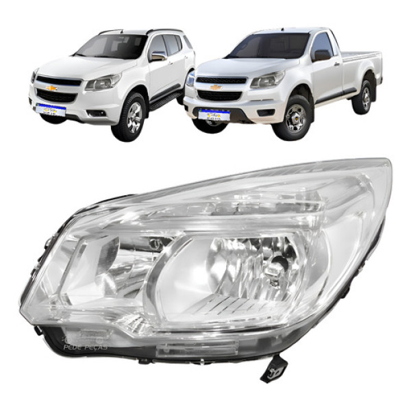 Farol Chevrolet S10 Trailblazer 2012 2013 2014 2015 A 16 Le Esquerdo/motorista Farol Chevrolet S10 Trailblazer 2012 2013 2014 2015 A 16 Le Esquerdo/motorista