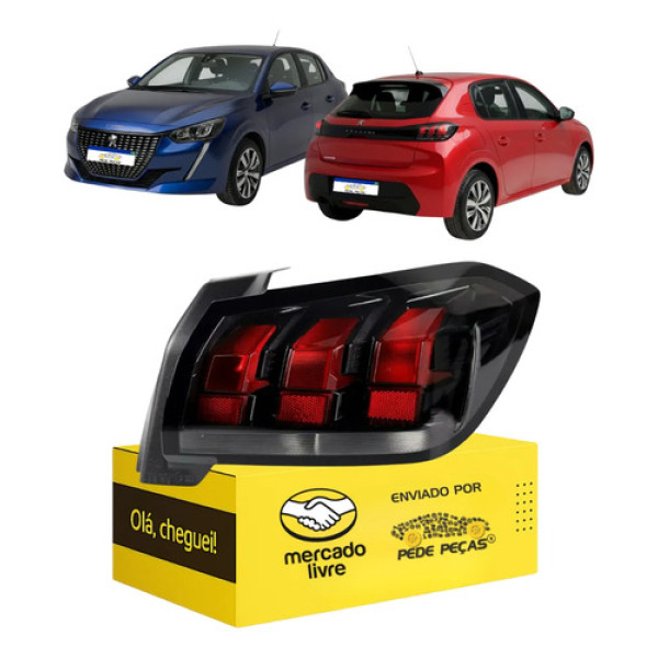 Lanterna Direita Peugeot 208 2021 2022 2023 2024 Direito/passageiro