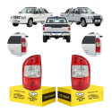 Par Lanterna Traseira Chevrolet S10 2009 2010 2011 Cristal Ambos Lados Vermelho/cristal