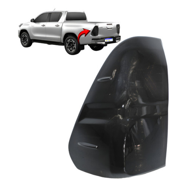 Lanterna Toyota Hilux Fumê 2016 2017 2018 2019 2020 Novo L.e Esquerdo Preto