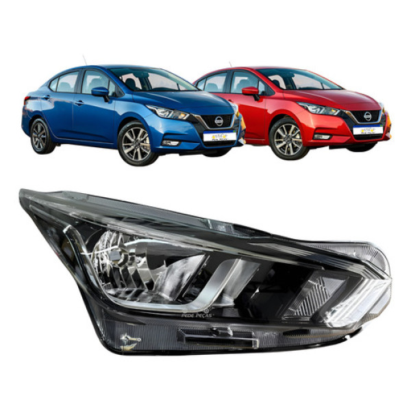 Farol Ld Nissan Versa 2021 2022 2023 A 2025 Sense Advance Direito/passageiro