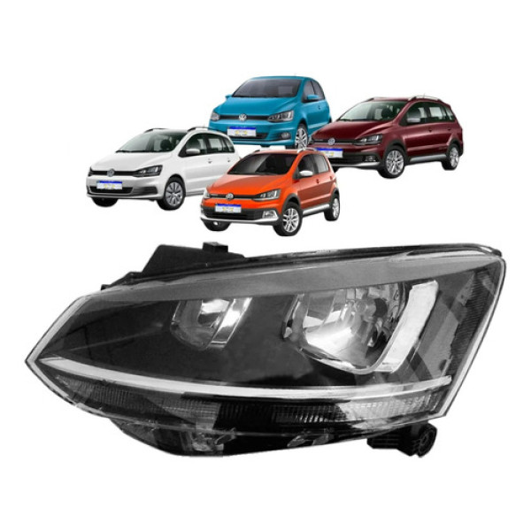 Farol Vw Fox Crossfox Spacefox Spacecross 2015 A 2022 Le