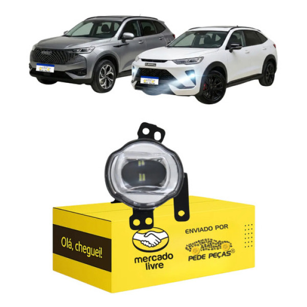 Farol Milha Cibie Auxiliar Haval H6 Gt 2023 24 2026 Led L.e Prateado