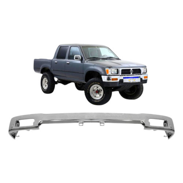 Parachoque Dianteiro Hilux Sr5 1992 1993 1994 A 2001 Cromado - Cromado
