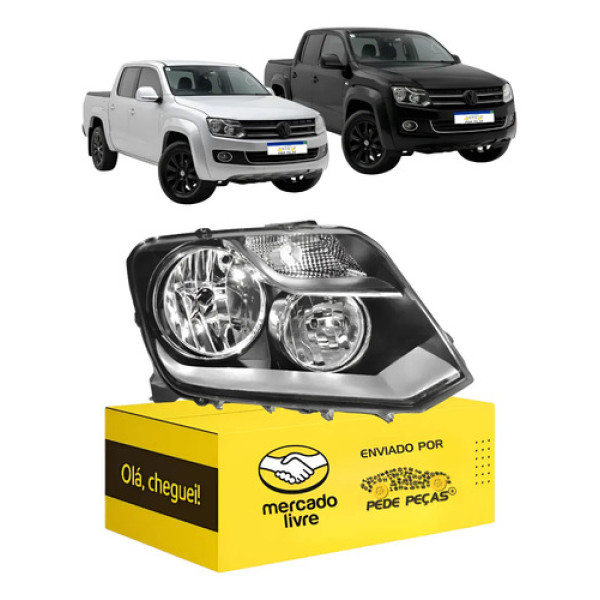 Farol Direito Vw Amarok 2010 2011 2012 2013 2014 2015 2016 Direito/passageiro
